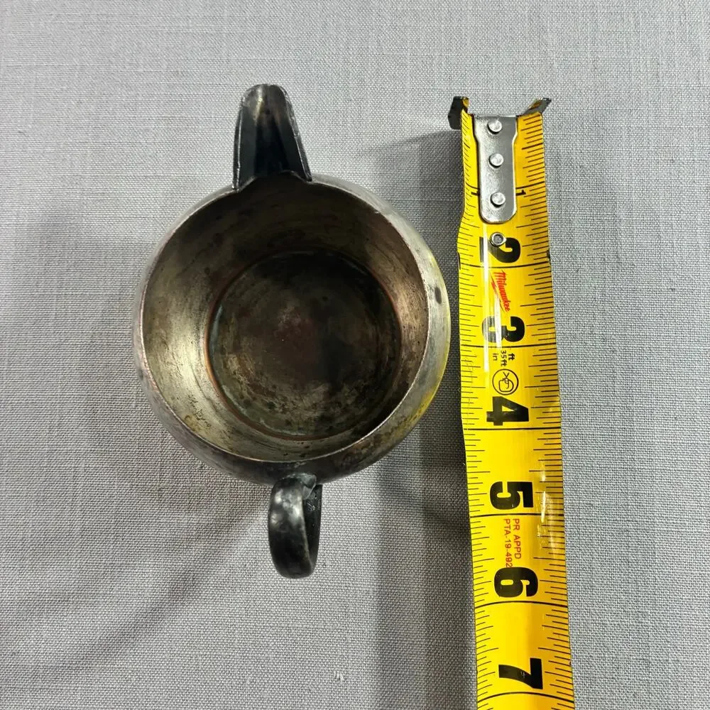 Vintage Silver Plated Creamer Pitcher EPC Mark Small Cream Jug 3.5 Inch